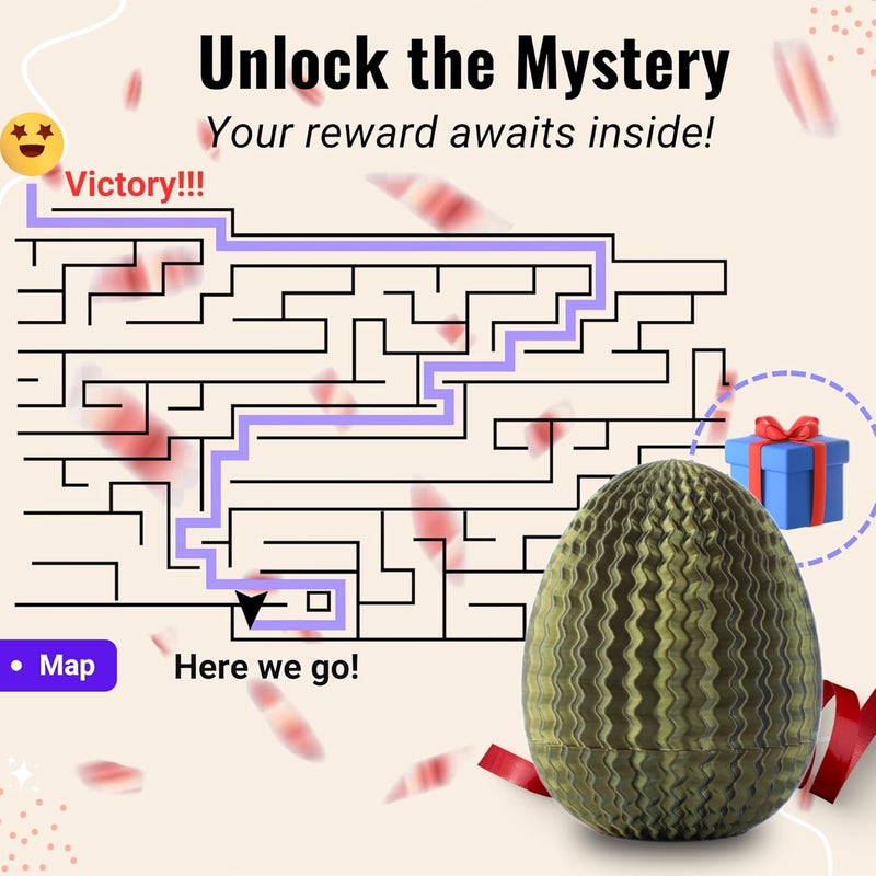 Galapopo Mystery Egg Puzzle Box, Money Puzzle Box for Cash Gift, Birthday Wedding Easter Xmas Holiday Celebration Money Gift Ideas, Brain Teaser Puzzle Toy for Adults Kids Teens - Image 5